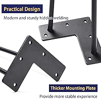 Vista 4 de SMARTSTANDARD Patas de muebles de horquilla de alta resistencia de 4 pulgadas, proyectos de bricolaje de metal para el hogar para soporte de TV