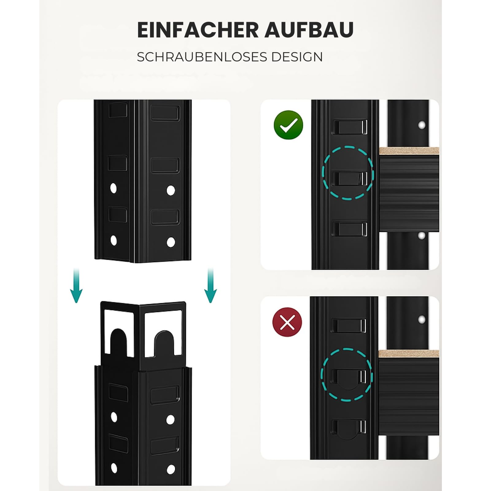 casa pura Estantería para cargas pesadas, juego de 2 unidades, 50 x 100 x 200 cm, con estructura de acero, cada una soporta hasta 600 kg, 5 estantes ajustables, color negro
