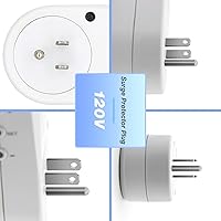 Vista 8 de BSEED Protector de sobretensiones, toma de corriente protectora de sobretensión, regulador de voltaje, protector de sobretensiones de pared