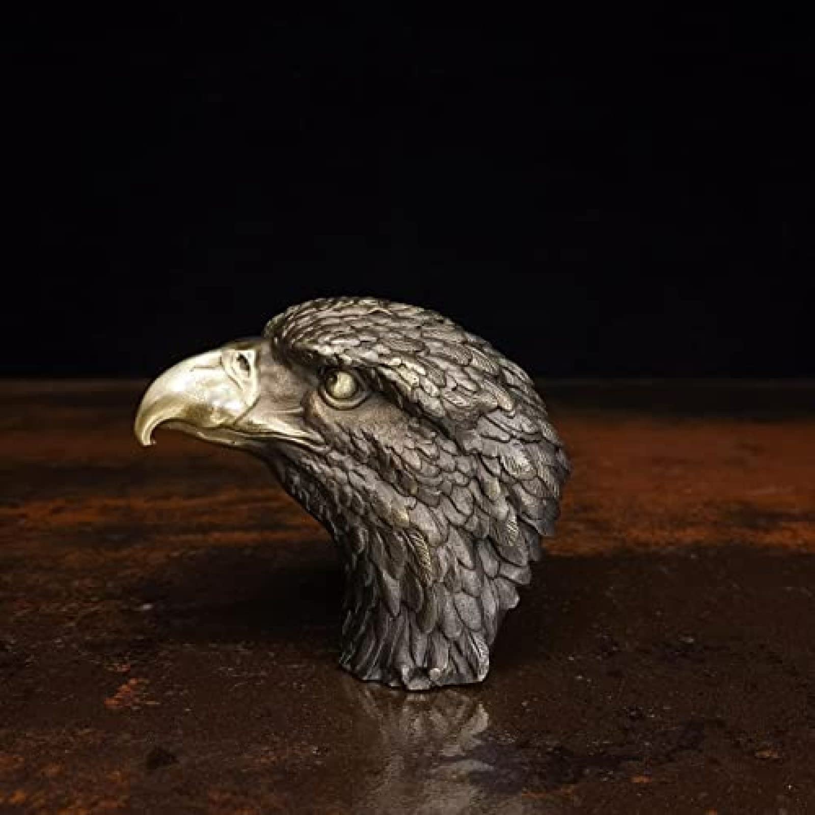 Amazon.co.jp: ワシの像、イーグルの頭の像 黄色の銅の奇妙な