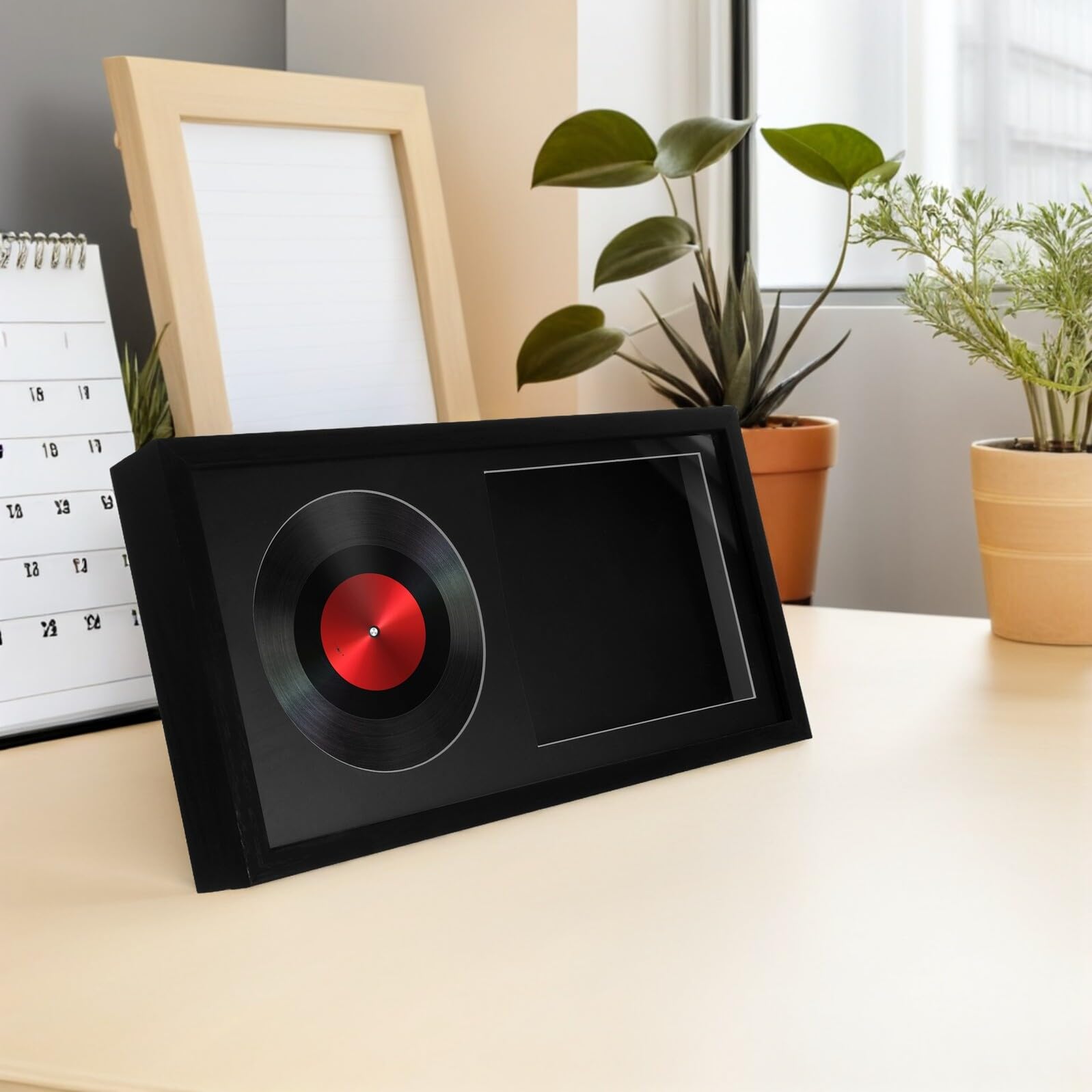 2piezas Estante de Pared para CD Vitrina de Almacenamiento para Discos Marco de Acrílico Transparente para Carátulas de Álbumes Decoración de Dormitorio Unidades