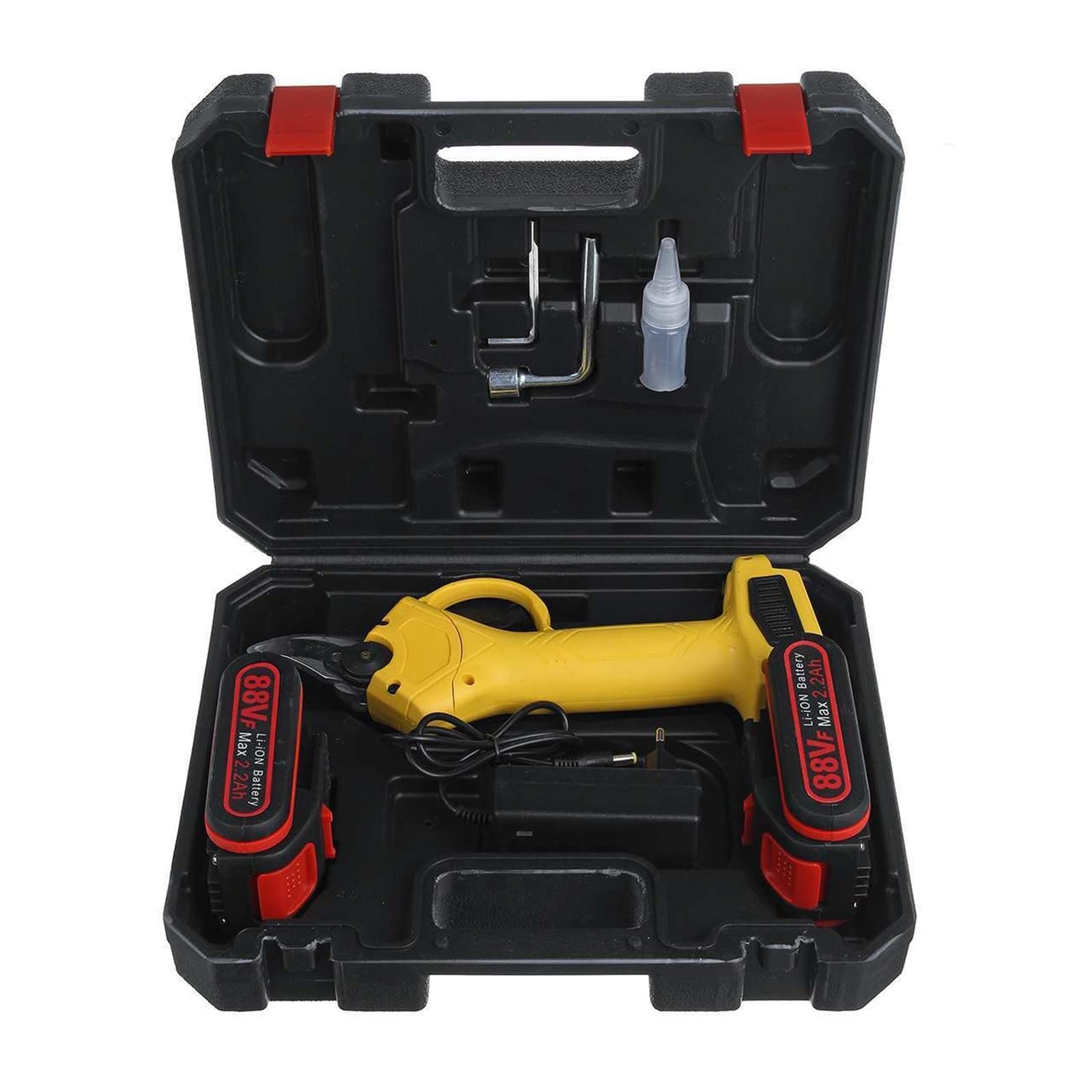 Sekatory Elektryczne, 88VF akumulatorowe elektryczne nożyce do przycinania Secateur Pruner elektryczne gałęzie drzew Cutter drzewo owocowe przycinanie Bonsai 30MM Max Cutter Łatwe Cięcie Gałęzi(2Batte