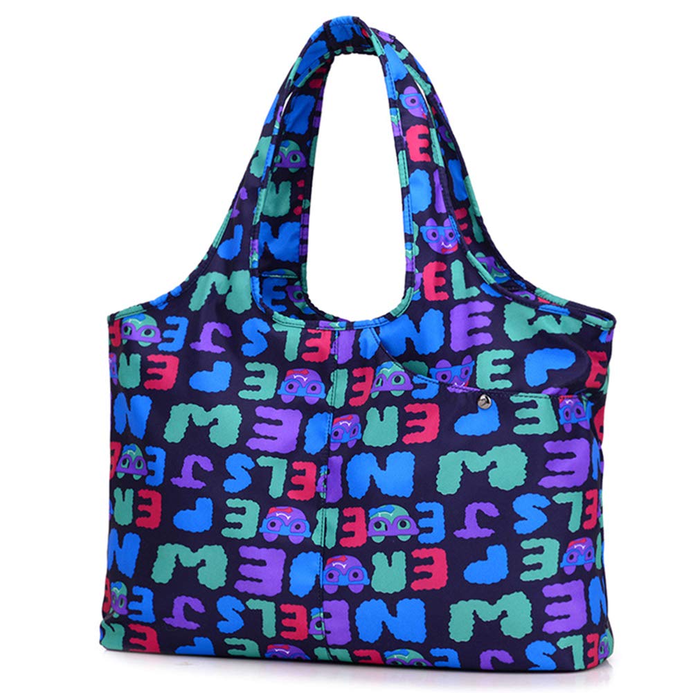 Badiya Women Waterproof Shoulder Shopping Totes Multi pockets Hobo Nylon Travel Handbag