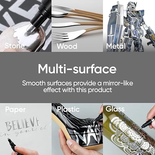 Zoet SHENZHEN XINGMAO STATIONERY CO., LTD. 3Pk Chrome Marker Pen For Any Surface | Chrome Paint Pen For Repairing thumb #3