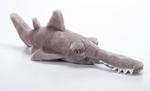 Miniatura 4 de The Petting Zoo Peluche de tiburón diente de sierra, regalos para niños, animales salvajes del océano Onez, juguete de peluche de tiburón de 20