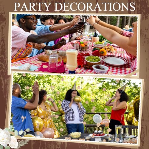 Image of Marspark 1200 Pcs Book Page Heart Confetti 1 Inch Vintage Newspaper Wedding Table Confetti Novelty Party Decorations for Book Themed Party Birthday Photo Prop Bridal (English, Music, Khaki)