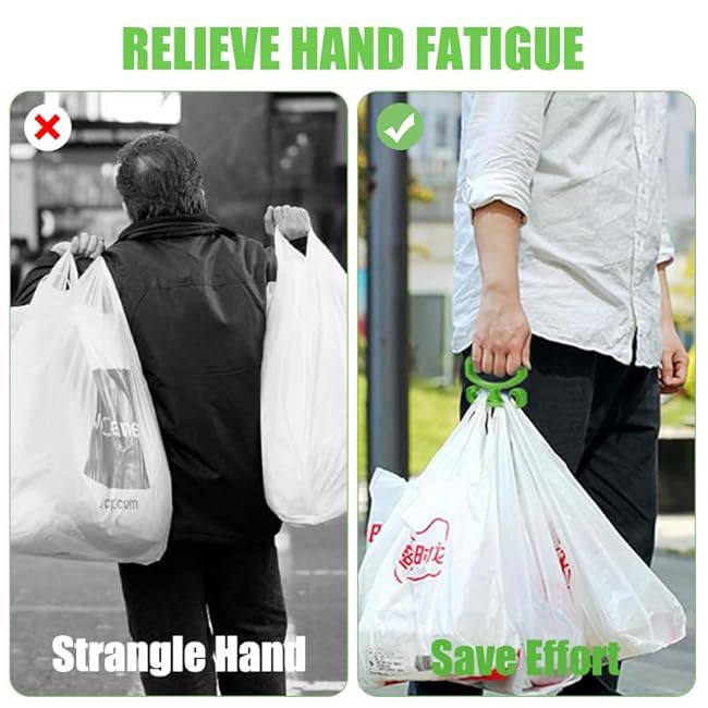 2 Pack Grocery Bag Carrier, Grocery Bag Holder Shopping Bag Holder Each Holds Up to 80lbs Durable Heavy-Duty Rack Comfortable Grip