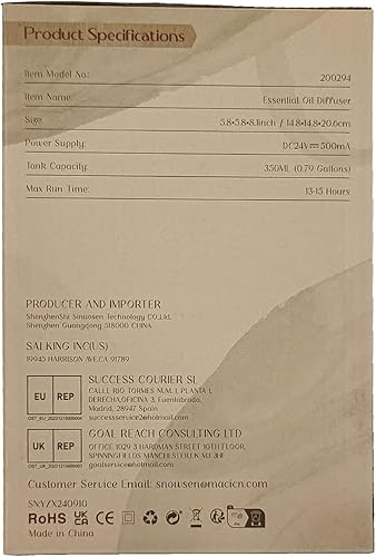 Miniatura 9 de Difusor de aceite esencial, humidificador de aire de niebla fría para habitación grande, difusor ultrasónico silencioso de aromaterapia con luz LED