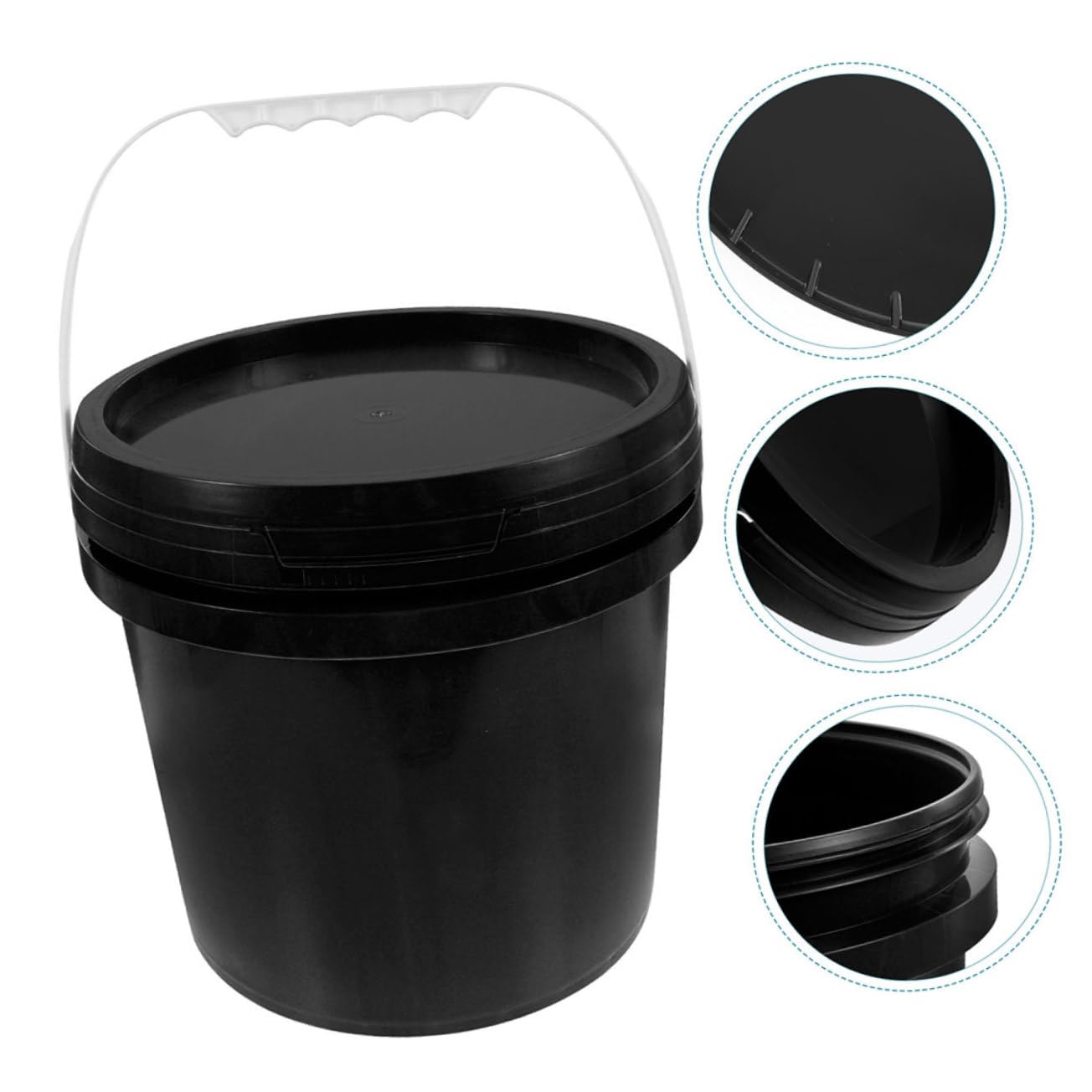 NUOBESTY Barril Sellado De Alimentaria Cubo con Tapa Cubo De Plástico con Asa para Almacenamiento De Pintura y Uso Proyectos De Arte