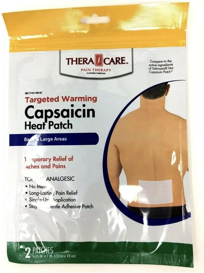 Thera Care Capsicum Hot Patch, 2 Count (Value Pack of 3) : Health & Household