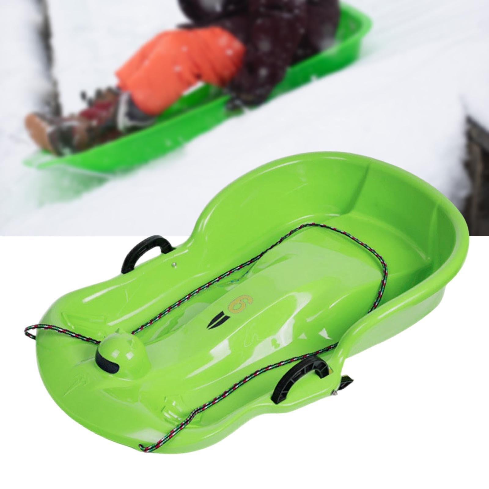 Luge Portable Robuste pour Neige, Gazon et Sable, avec Corde de Traction et Freins de sécurité. Idéale pour Les Enfants et Les Tout-Petits, pour