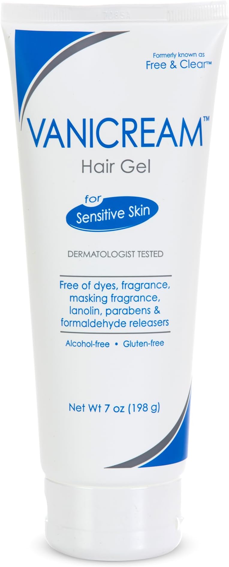 Vanicream Free & Clear Hair Styling Gel, Fragrance and Gluten Free, For Sensitive Skin, Unscented, 7 Oz
