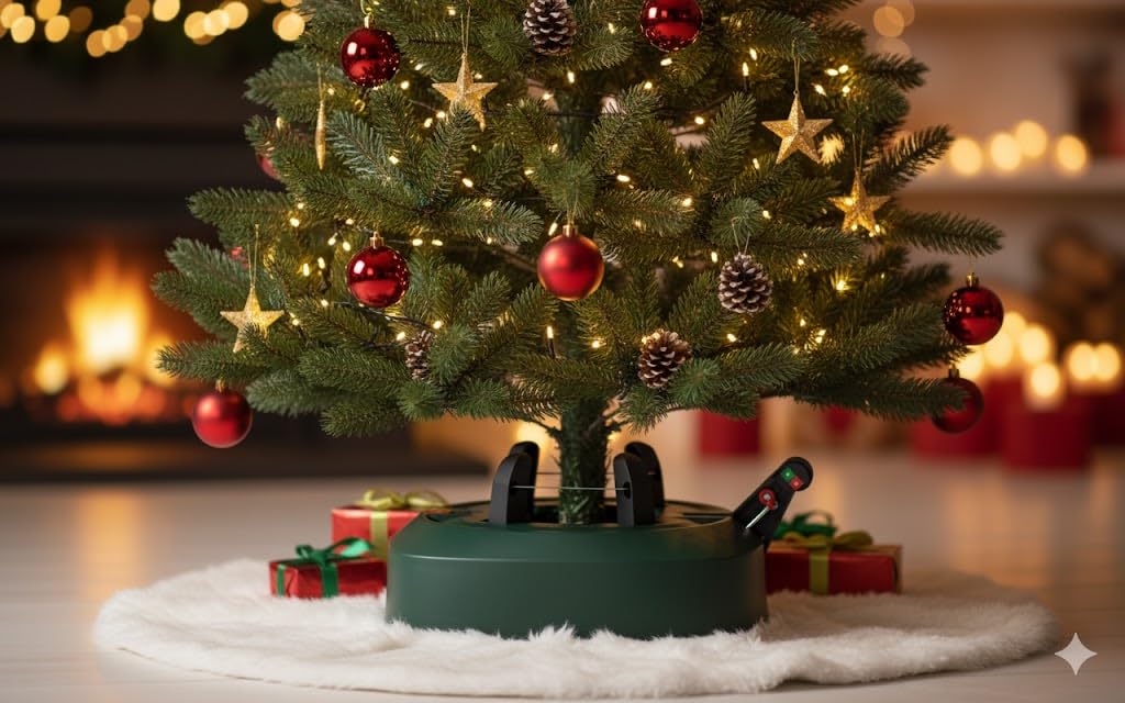 Christbaumständer Weihnachtsbaumständer Tannenbaumständer 34 cm - bis 2,20 m Baumhöhe - mit Seilzug
