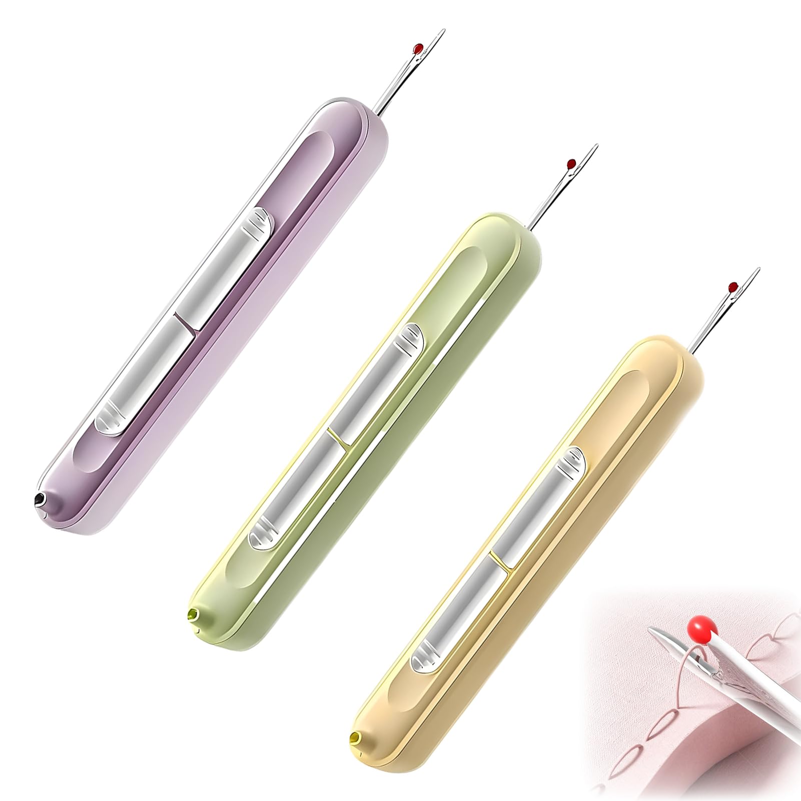 2-in-1 Nadeleinfädler & Nahttrenner Set - 3 Stück Einfädelhilfe Für Handnähen