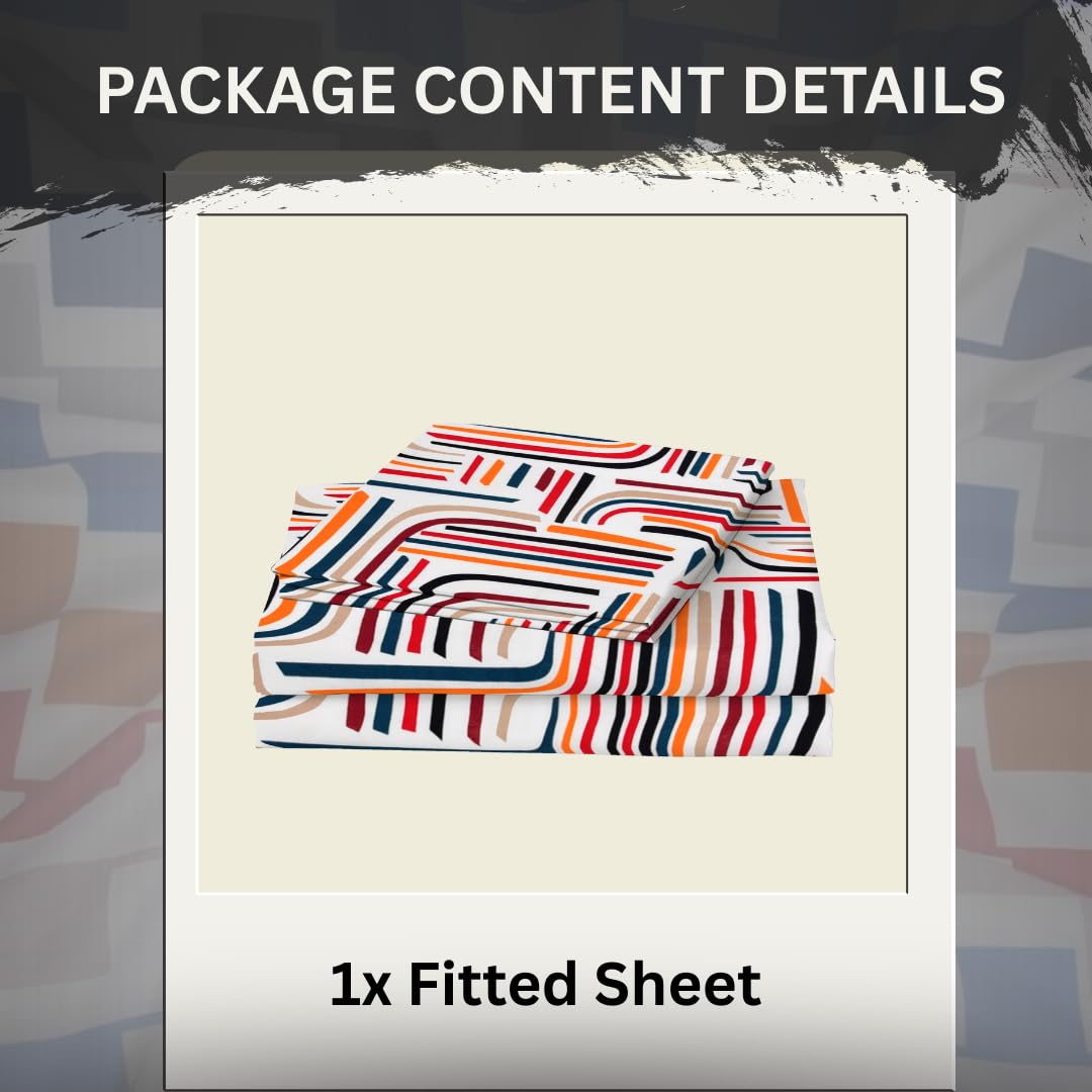 EverSoft Bedding 1PCS Floral Fitted Sheet Small Double Size Extra Deep 35cm Pocket 4ft Soft Breathable Printed Mattress Cover - Image 2