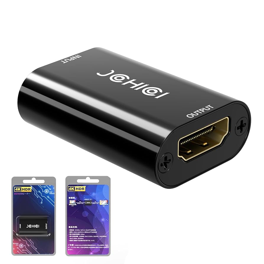 ⭐︎HDMI延長器 4K/60Hzで最大25m 4K/30Hzで最大10m Amazon | JCHICI HDMI リピーター HDMI2.0 4K@60Hz/30m 4K
