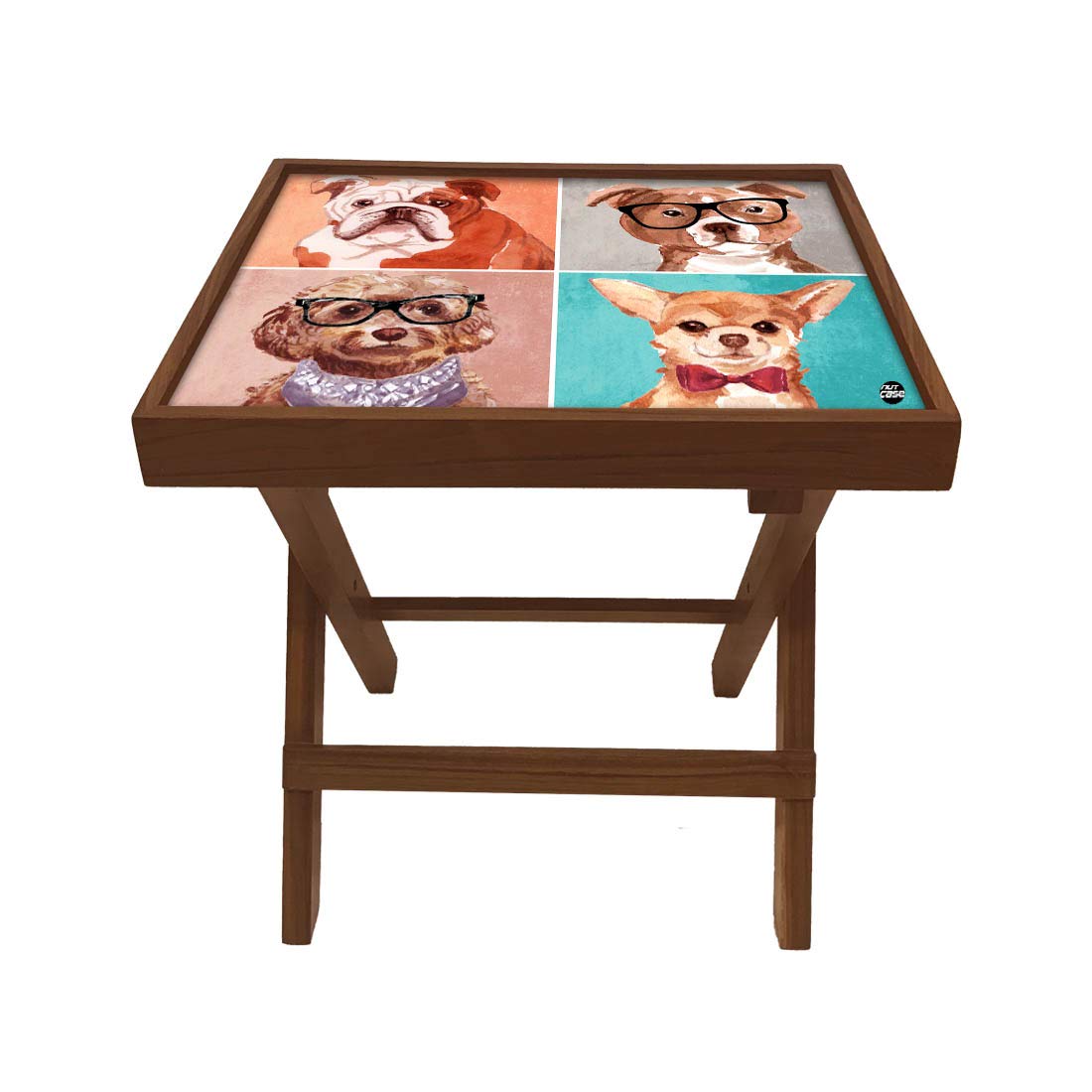 Nutcase Designer Teak Wood Side Table Folding Wooden Bedside Coffee Outdoor Picnic Table - Smart Hip Dogs-image-16