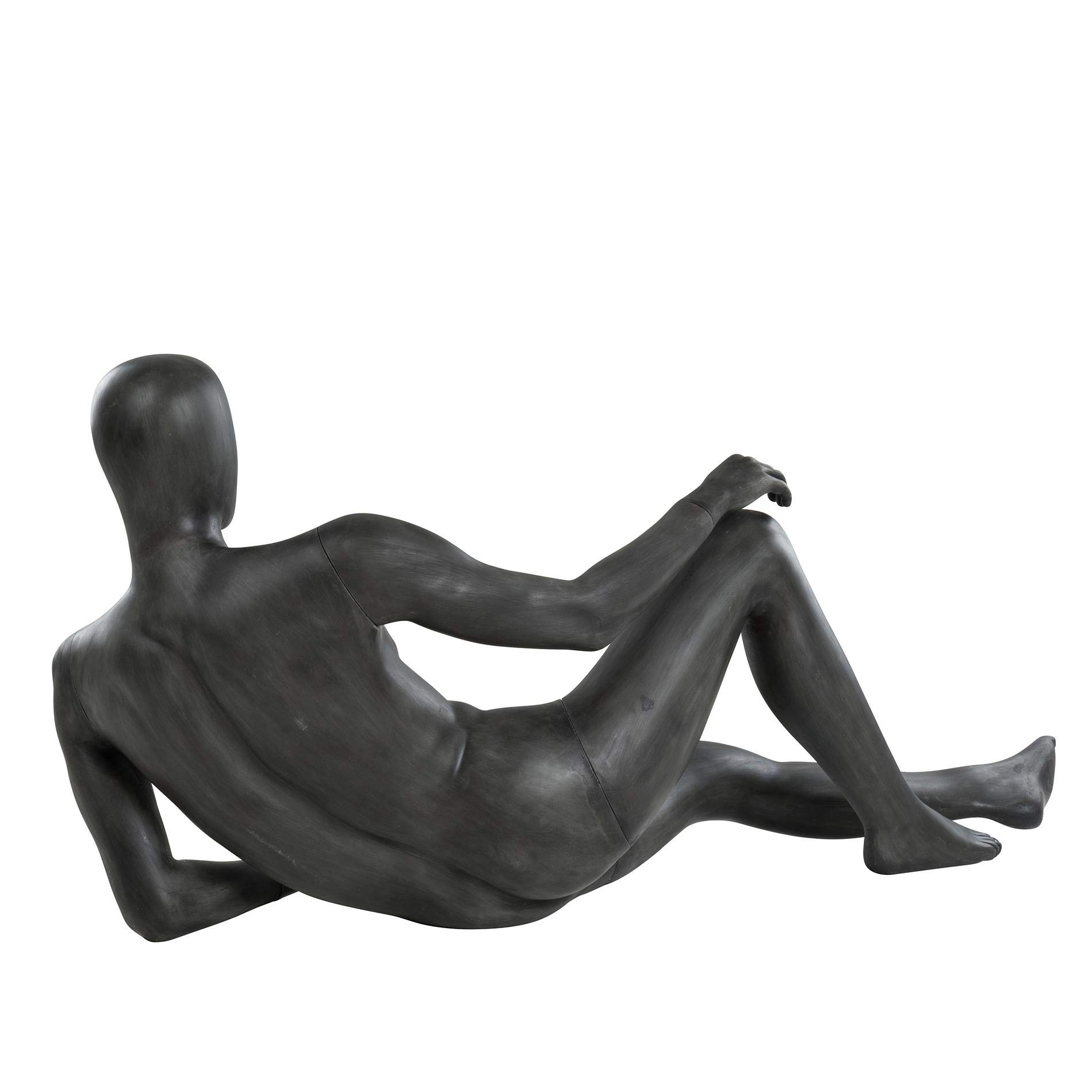ESTEXO Schaufensterpuppe von Hans Boodt, Mann liegend, lebensecht, Abstrakter Kopf, Kunststoff