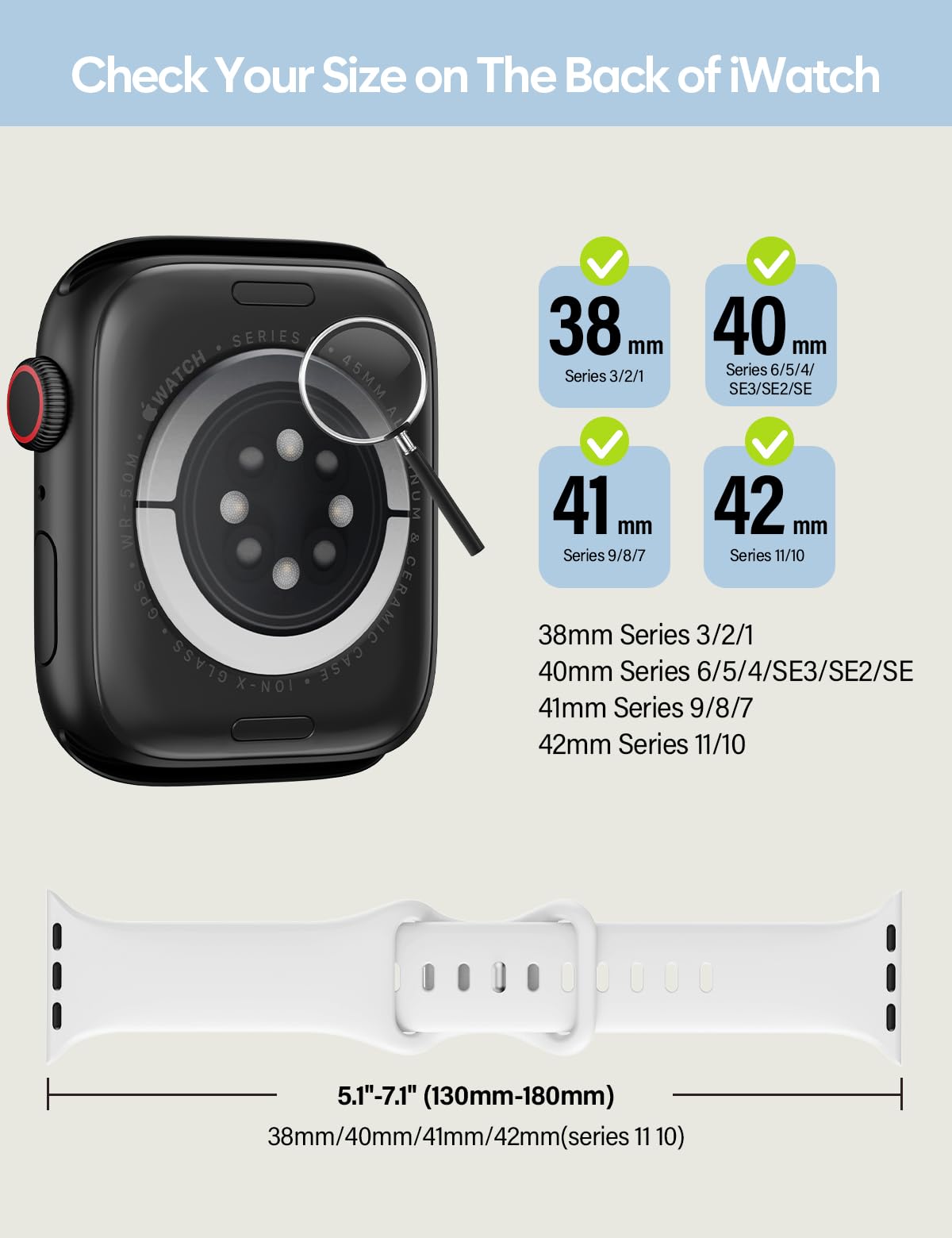 Sport Silicone Band Compatible with Apple Watch Bands 40mm 38mm 41mm 44mm 45mm 42mm 49mm Women Men,Soft Wristband Waterproof Replacement Sport Strap for iWatch Bands Series 9 8 7 6 5 4 3 2 1 SE Ultra - 3