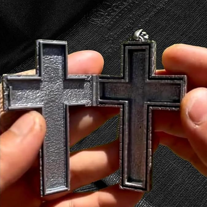 Thanos necklace, Inspired Cross Pendant Necklaces with Secret Compartment, Thanos Cross Necklace, Vintage Handmade Men's and Women's Pendant Jewellery, Fashion Unisex Gift Ideas4