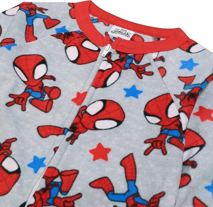 Royal Boys One-Piece Fleece Pajamas - Zip-Front, Flame Resistant, Loose Fit, Cozy Winter Sleepwear for Toddlers - Image 4