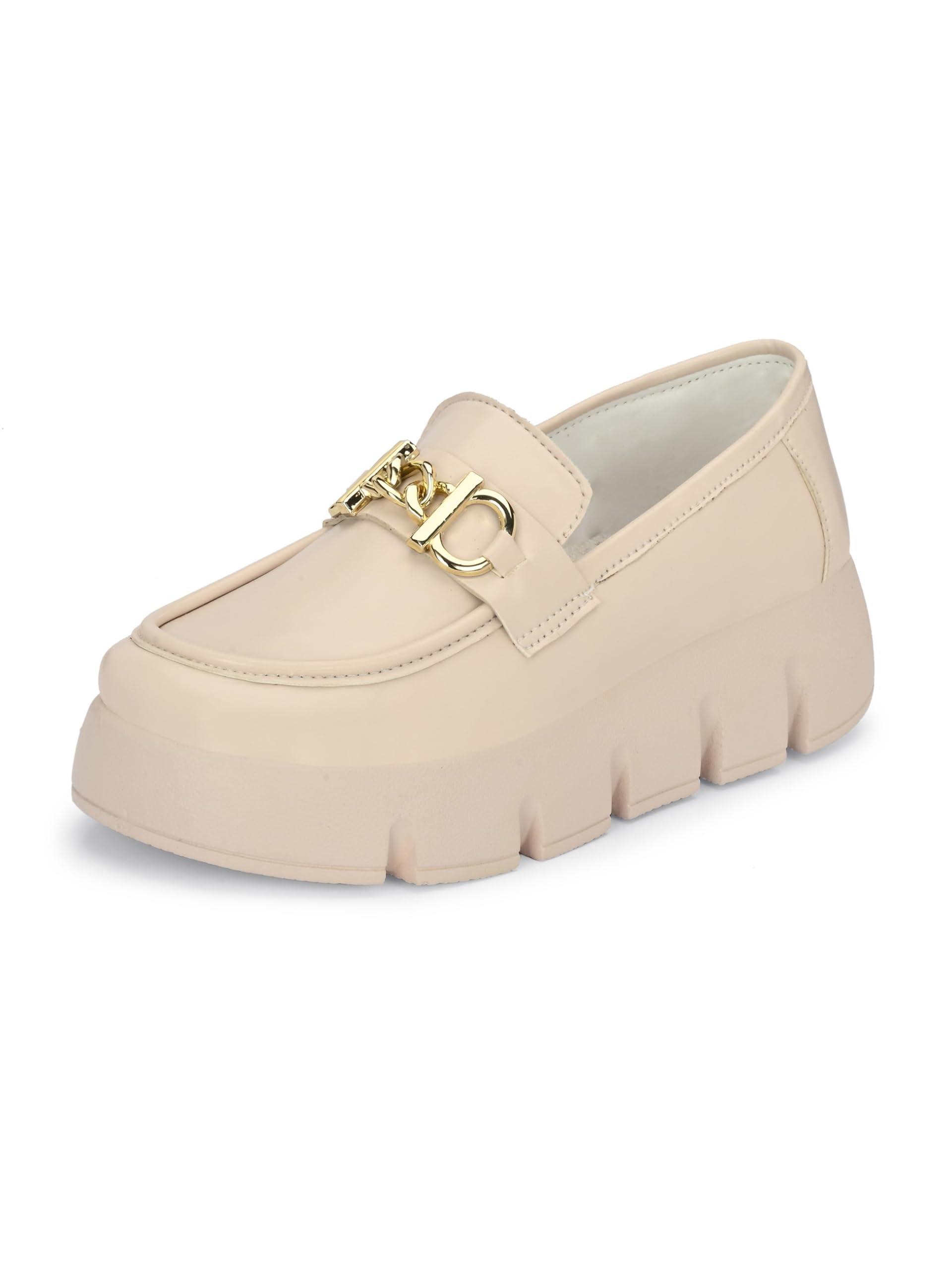 EL PASO Beige Faux Leather Stylsh Loafers Shoes for Women & Girls - 6 UK (B0CBMVDHG6) Amazon Price History, Amazon Price Tracker