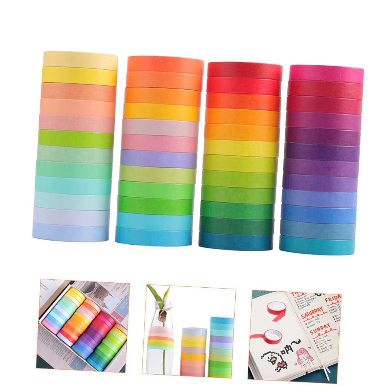 TEHAUX 144rollos Cinta De para Manualidades y Scrapbooking para y Decoración De