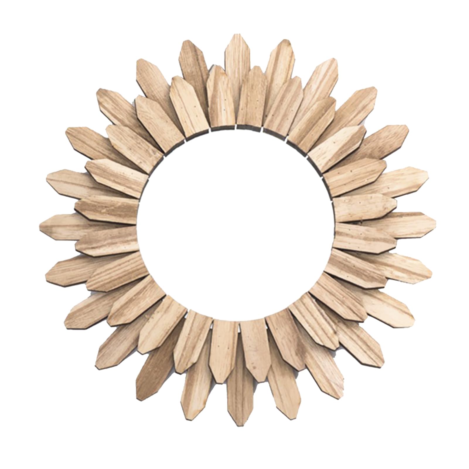 NLDGR Espejo de Pared en Forma de Sol, Espejo Rústico de Madera de Granja, Espejo Bohemio Sunburst, Decoración de Pared para Entrada, Dormitorio, Sala de Estar, Baño, Casa, Regalos de