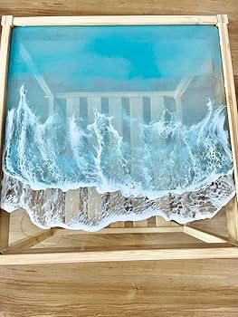 Amazon.co.jp: レジンアート ガラスサイドテーブル 海