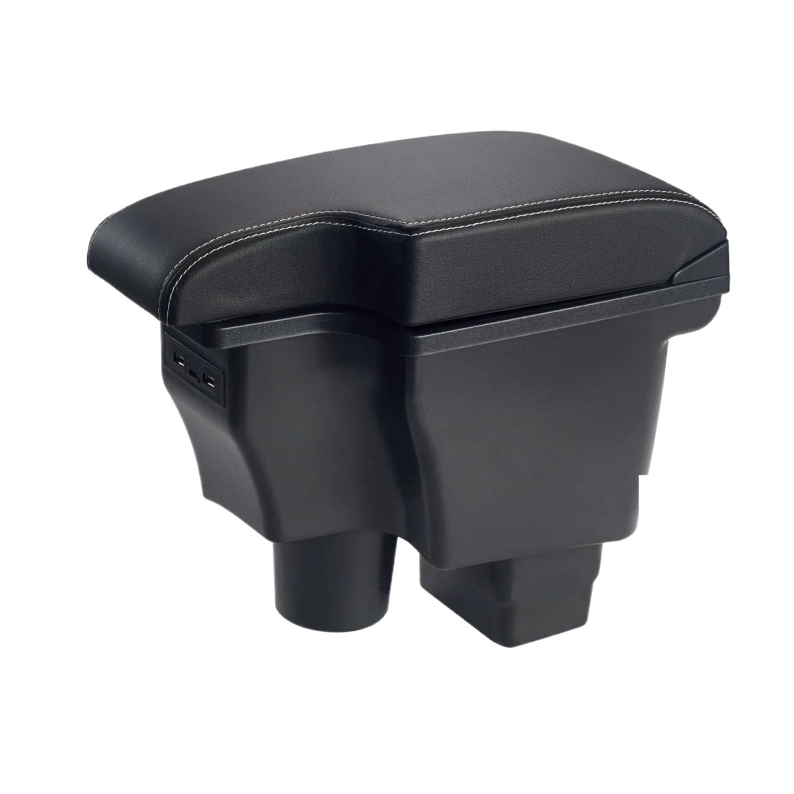 Hguvsjd Armrest Box For Mazda 2 II CX-3 CX3 Armrest Storage Box Retrofit Accessories Charging USB Car Armrests(White line USB)