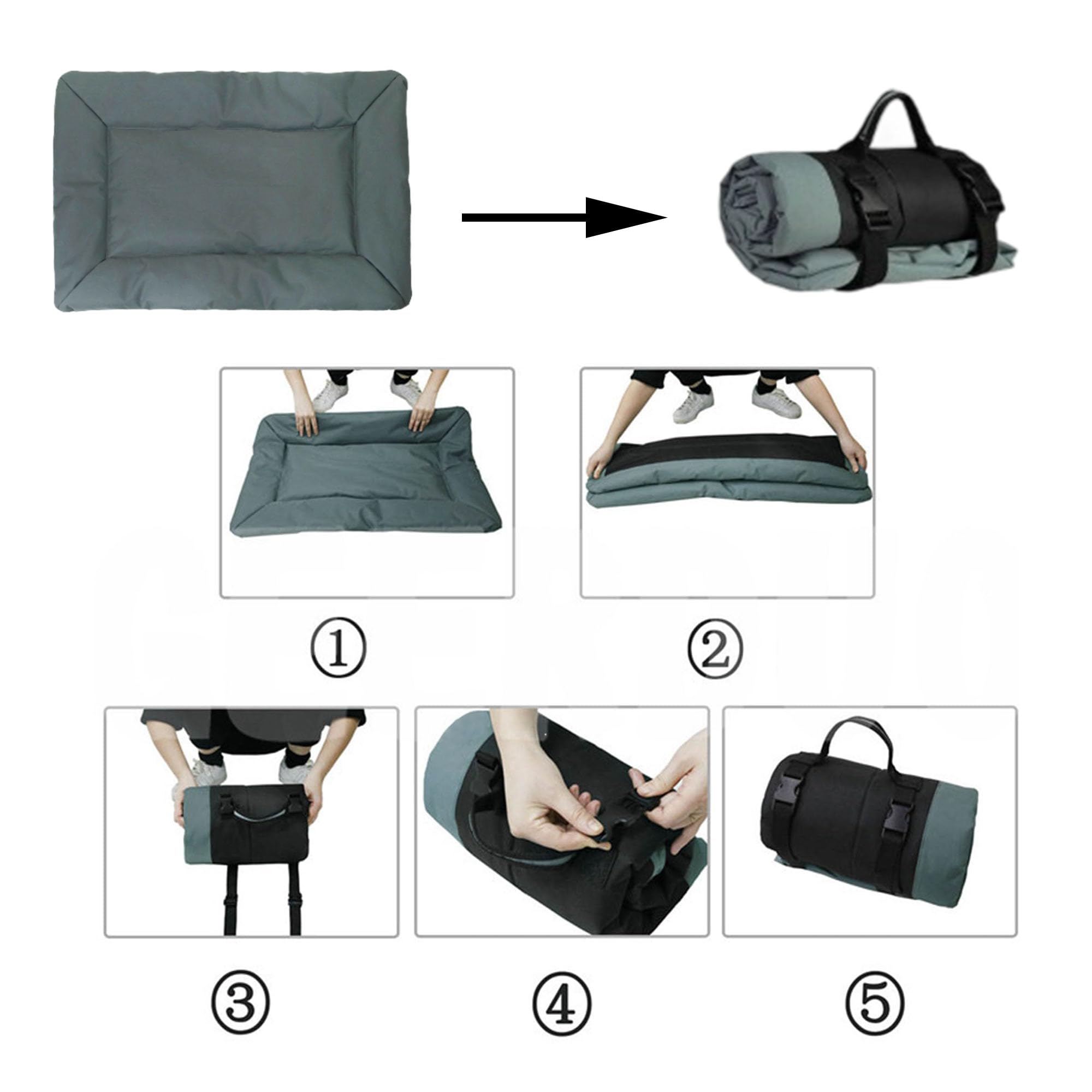 cama perro Colchoneta Plegable para Perros, Cojín portátil para Perros, Lavable Impermeable Cama para Perros Grande, cama perro ortopedica (Azul )