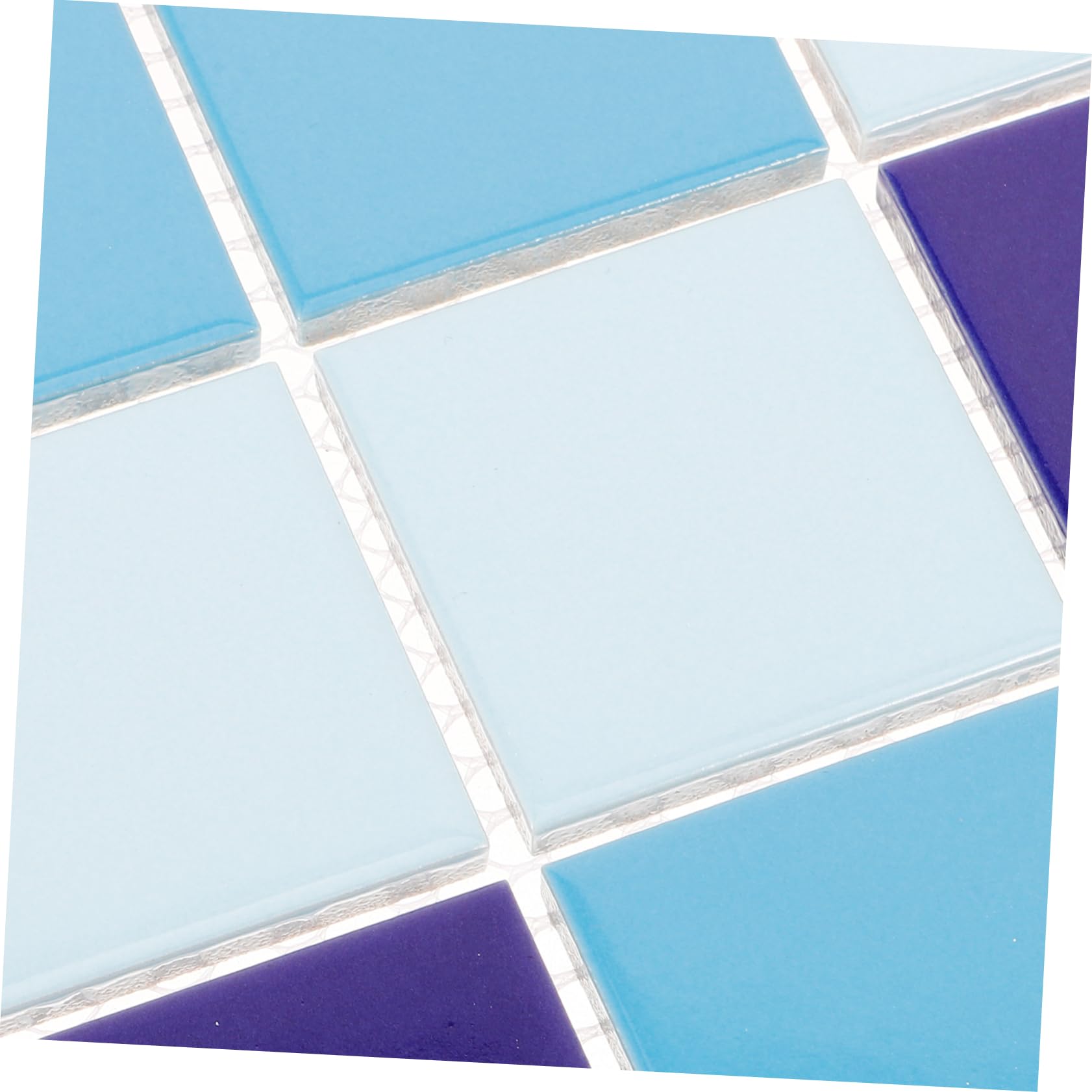 Azulejos Cerámicos Para Piscinas y Baños1 Pieza Placa Azul Esmaltado Brillo Patrón Revestimiento Cerámico Decorativo Para Reparaciones y Manualidades