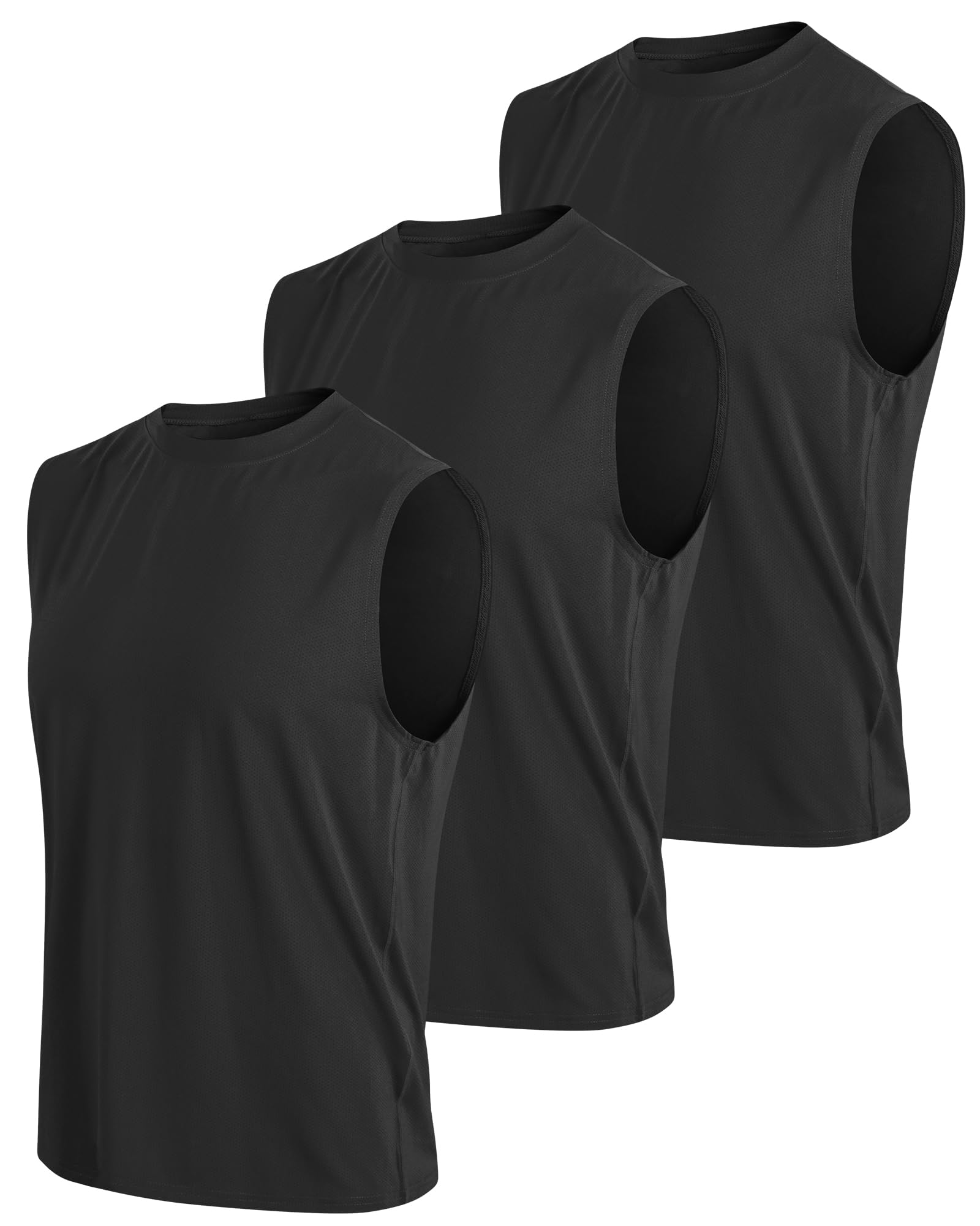 MEETYOO 3/5 Pack Tank Top Herren Sport, Muskelshirts Herren & Unterhemd Herren - Leicht, Feuchtigkeitsableitend, Schnelltrocknend, Ideal für Das Gym Oder Den Alltag
