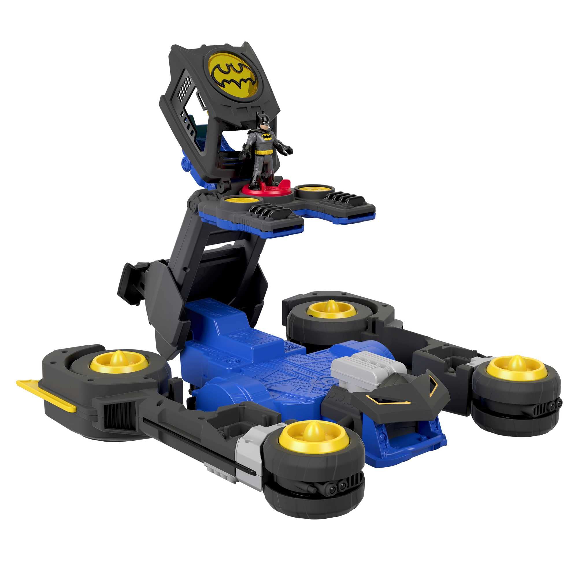 Imaginext- Batmobile con Batman, Luci, Suoni e Telecomando Lancia Proiettili, Giocattolo per Bambini 3+Anni, GBK77