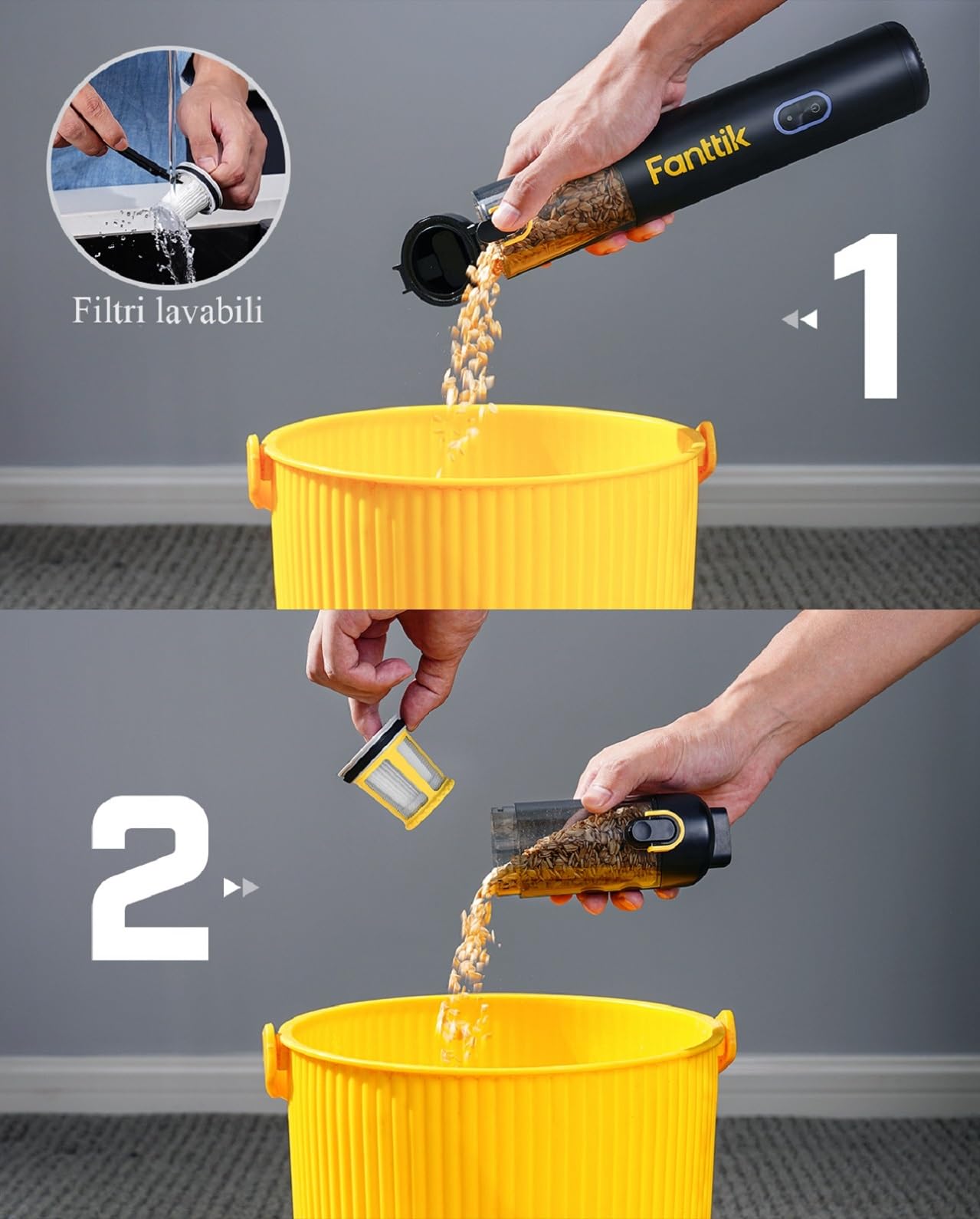 Fanttik Slim V8 Apex Aspirabriciole Senza Fili Per Auto,Alta Potenza di Aspirazione 19000Pa,Ricarica Rapida USB-C in 2,5 Ore,4 in 1 Aspirapolvere e Soffiatore d'aria e Pompa ad Aria e Pompa Sottovuoto
