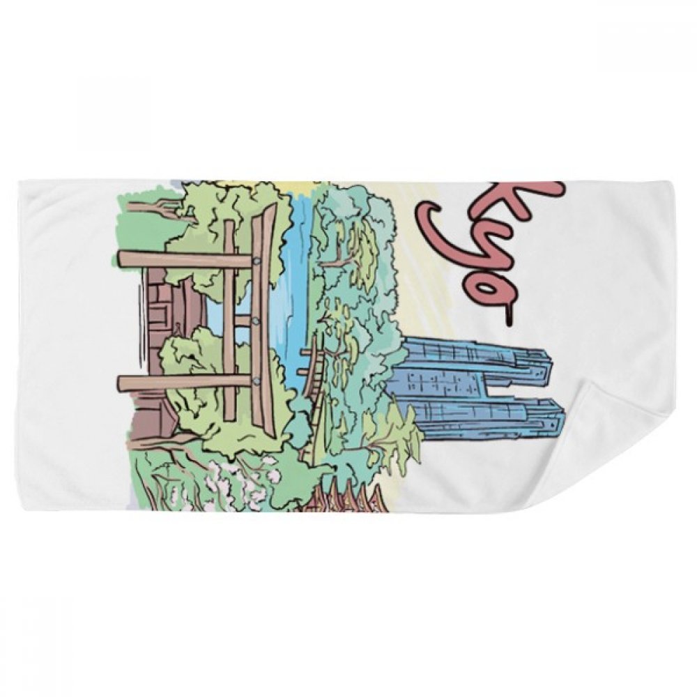 Serviette de bain Tokyo multicolore idéale pour le sport et la toilette