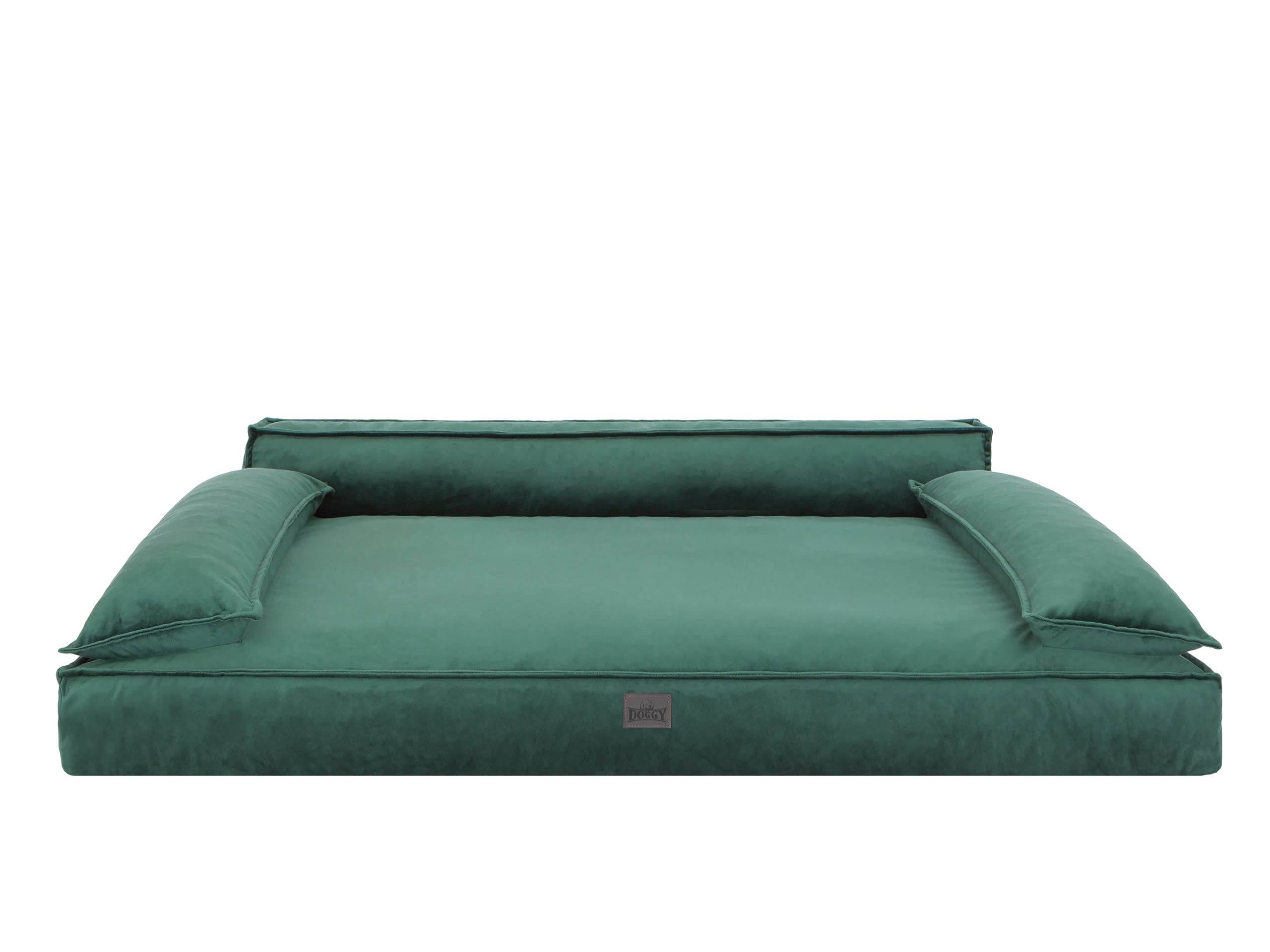 Doggy Legowisko dla psa, legowisko dla zwierząt domowych, leżanka dla psa, leżanka, poduszka dla psa, łóżko, sofa, materac, miejsce do spania, zielona, 120 x 77 cm