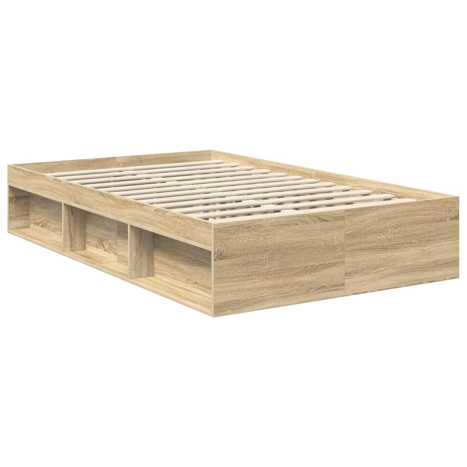 Betten Sonoma 120 x 200 cm, struttura moderna in legno con testiera e rete a doghe, durevole e salvaspazio, per camera da letto, camera degli ospiti