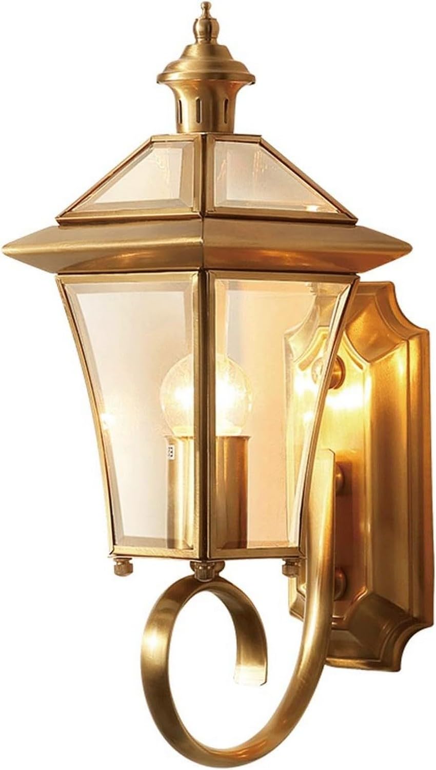 ZTCHSENZT Wall Light Retro Copper Modern Wall Lamp Wall Sconce Fixture Lamps Waterproof Outdoor Light Compatible with Balcony Courtyard Wall Bedside Decor Lamp, Wall Lamps