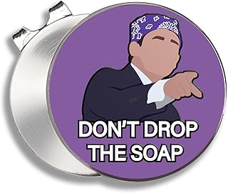 Office Golf Ball Marker with Magnetic Hat Clip, The Office Merchandise Prison Mike Birthday Presents, Golf Accessories, Golfer Gifts for Him, Boyfriend, Dad, Husband (1.26")