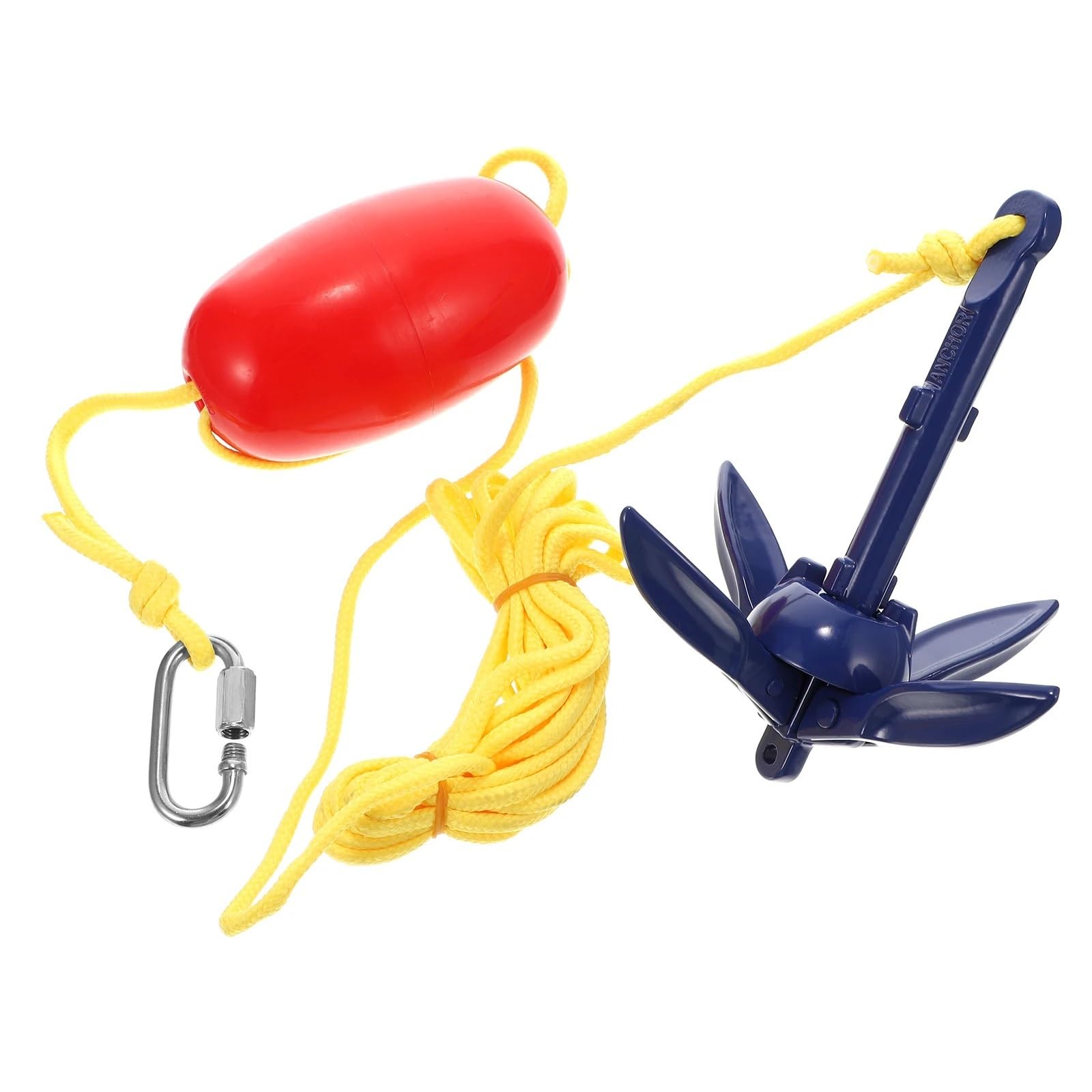 Corda di ancoraggio, 1 Set Kit di ancoraggio boa pieghevole portatile for componente zattera canoa da pesca in lega alluminio