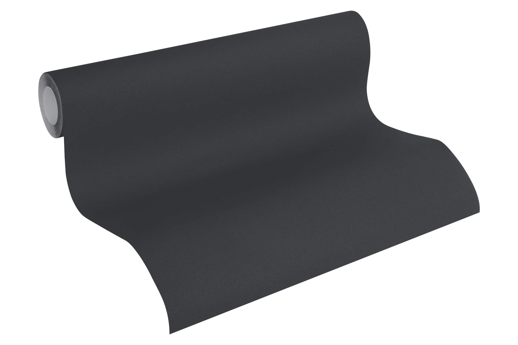 A.S. Création Papier Peint Uni New Life Papier peint intissé 10.05 m x 0.53 m Noir Fabriqué en Allemagne 349330 3493-30