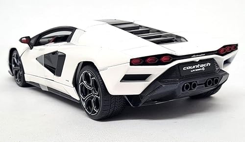 Miniatura 5 de Maisto 1:18 Escala Dei-cast Lamborghini Countach LPI 800-4 Color Blanco Edición Especial