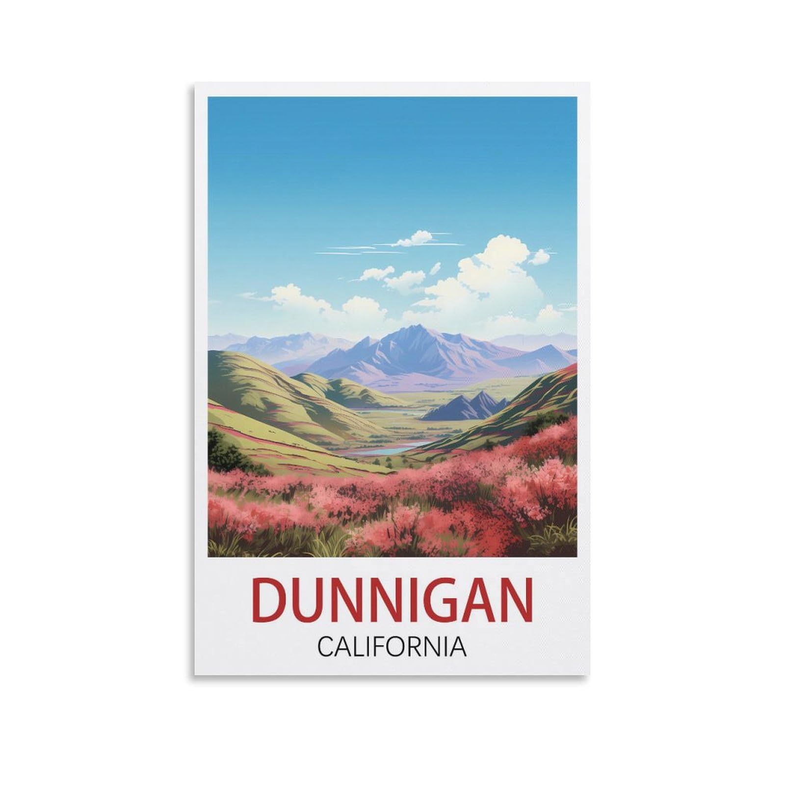 Metal Tin Sign Tin Sign Metal Retro Art Wall Poster for Home Club Garden Decor Dunnigan California Posters 30x30cm
