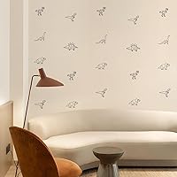 Vista 5 de QUCHENG Calcomanías de pared de dinosaurio, calcomanías de animales para dormitorio, decoración extraíble, cuarto de bebé, habitación de los niños