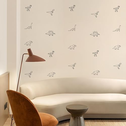 Miniatura 5 de QUCHENG Calcomanías de pared de dinosaurio, calcomanías de animales para dormitorio, decoración extraíble, cuarto de bebé, habitación de los niños,