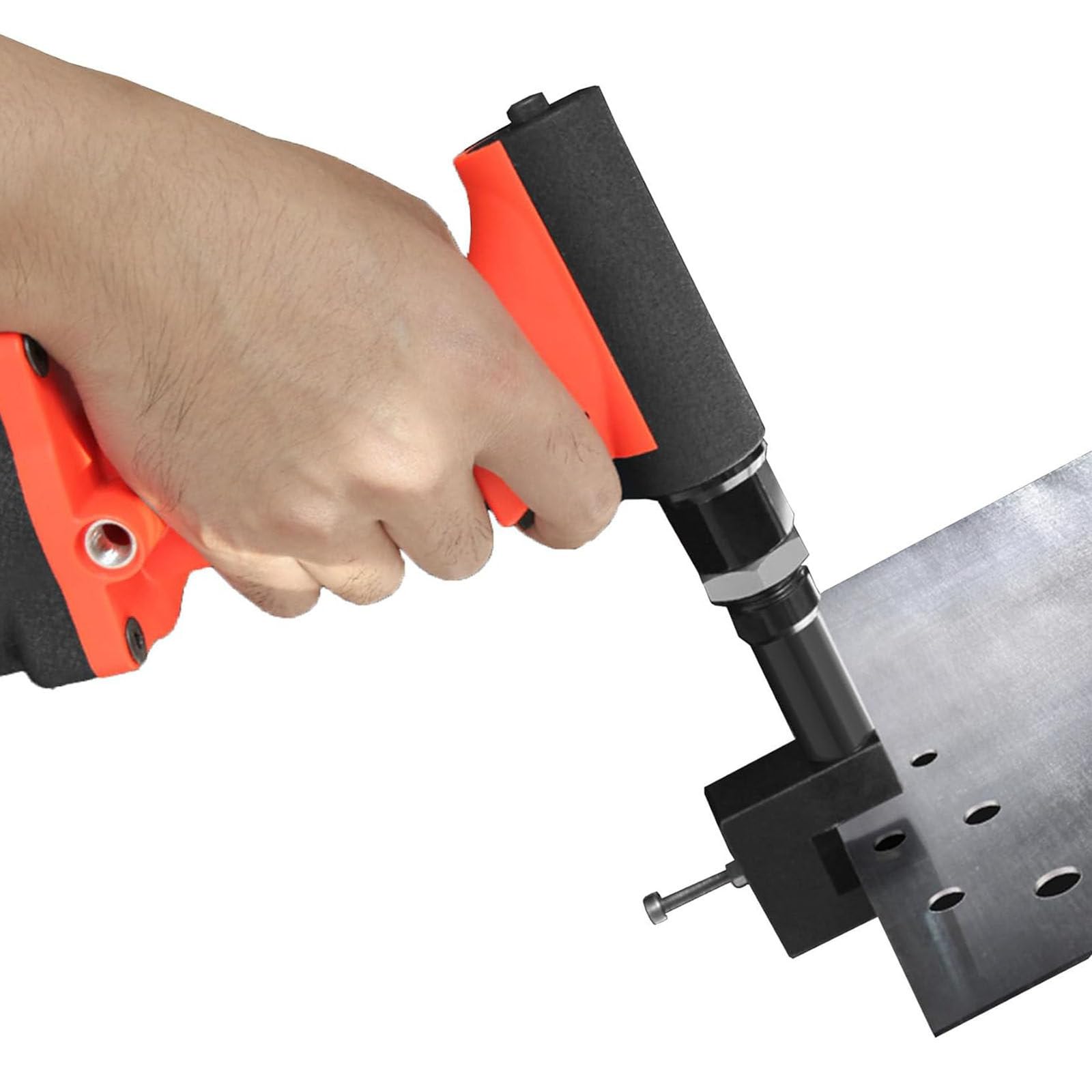 Pneumatischer Locher, Luft-Metall-Lochstanze, Werkzeug Industrielle Blechstanzpistole Heavy Duty Metallöffner für Türen & Fenster, Fabrik, Büro und Haus,11mm