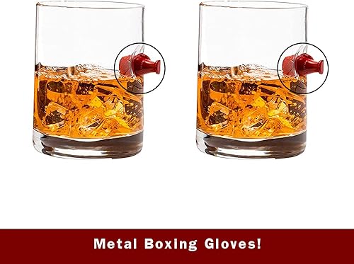 Miniatura 5 de The Wine Savant - Juego de decantadores de guantes de boxeo para vino y whisky, 25.4 fl oz, 13 x 13 pulgadas, con vasos de boxeo de 2 a 10 onzas por