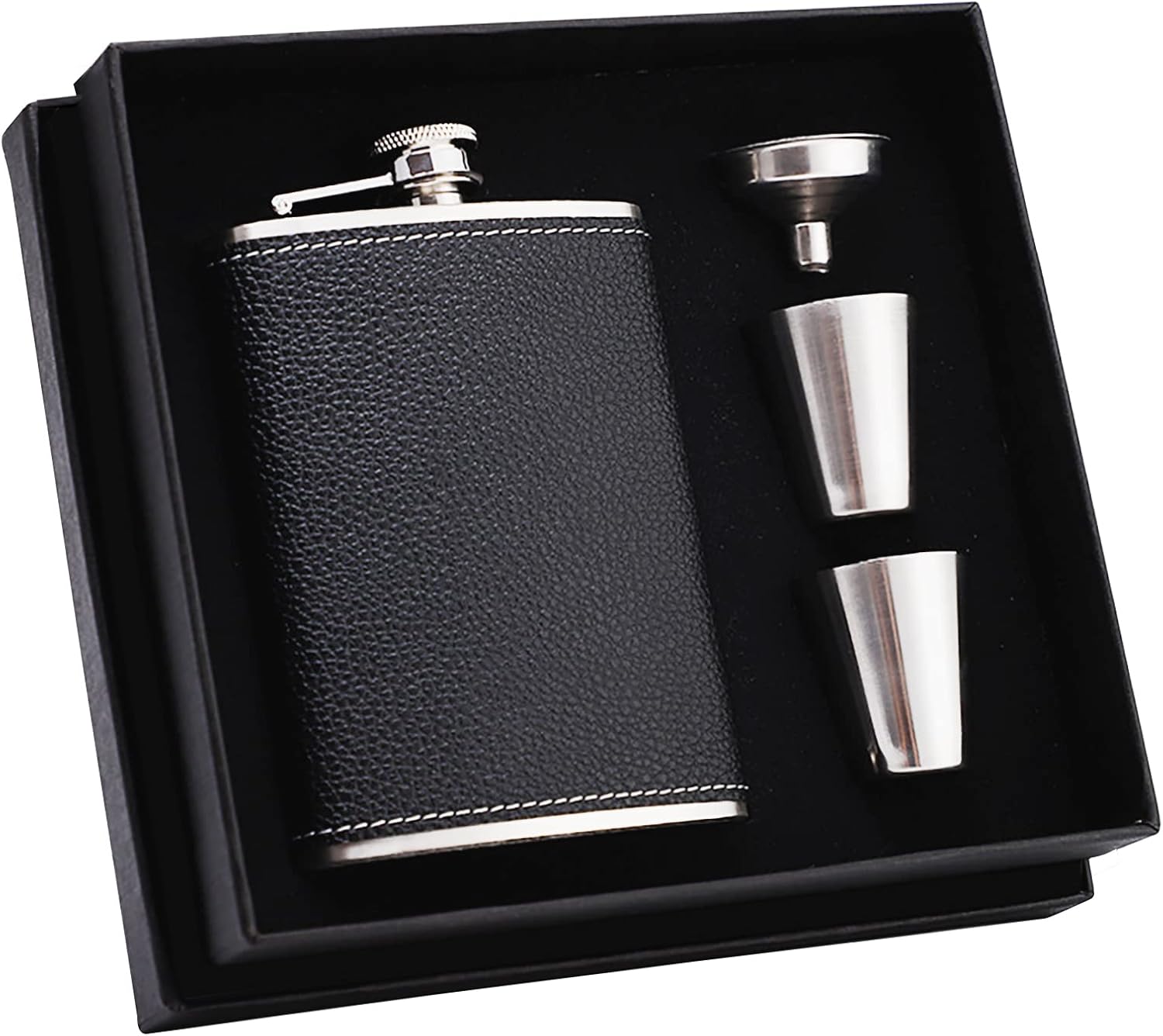 Hip Flask Gift Set, 8 oz Stainless Steel Flasks for Liquor
