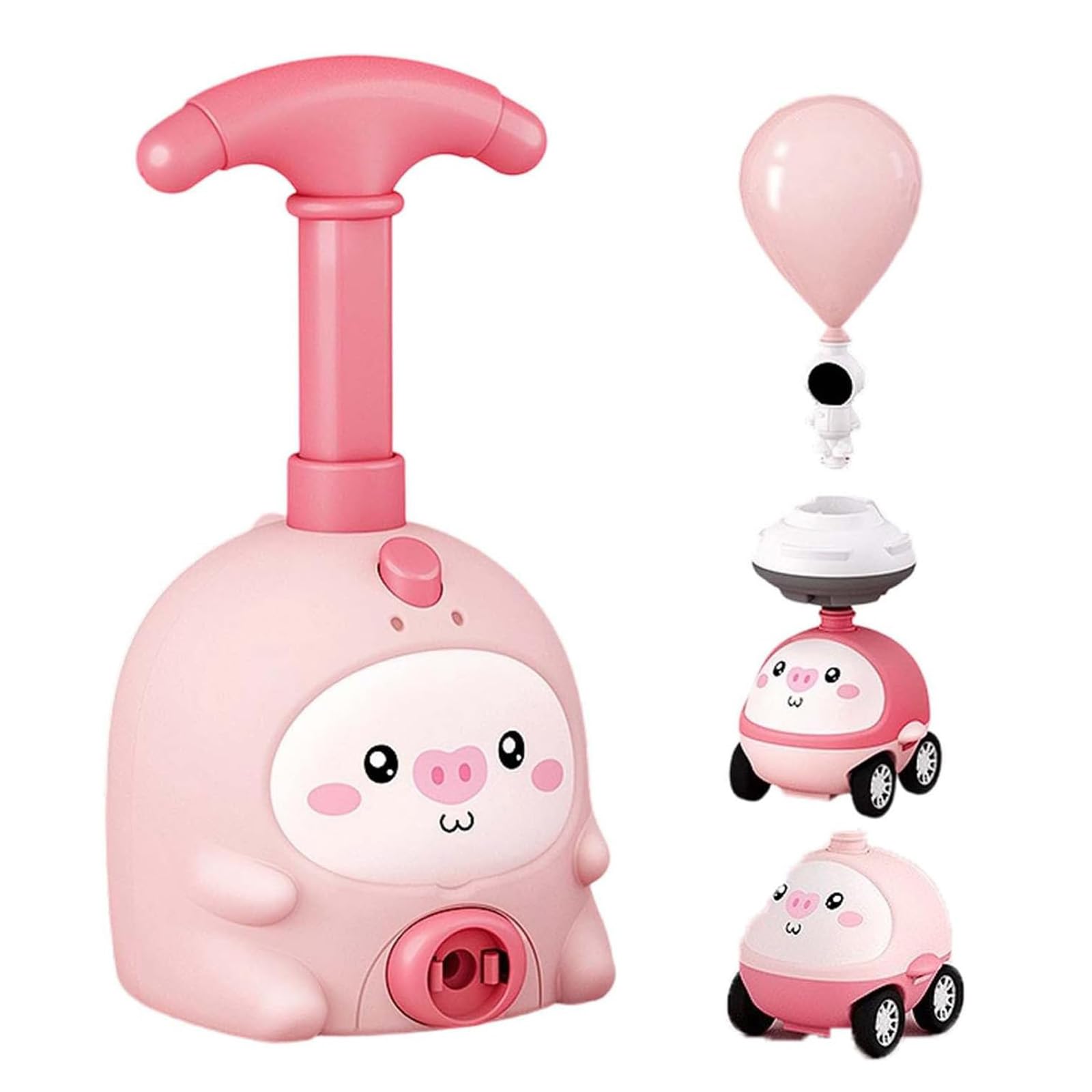 Animal Air Powered Balloon Car Toy, Air Powered Balloons Cars Launcher Set, 2-in-1 Races on Ground & Flies in Air, Easy Manual Balloon Pump,DIY Physics Learning for Party Fun (1PC) — view 8
